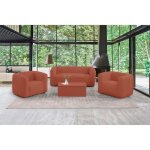 Set canap gonflable terracotta - terracotta - design - 5 personnes