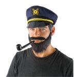 Set capitaine haddock (casquette de laine t57 + pipe + barbe)