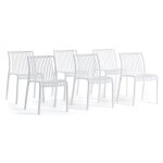 Set de chaises olimpia en r�sine avec fibre de verre r�sistantes empilables pour l?ext�rieur. (6 chaises ...