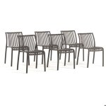 Set de chaises olimpia en r�sine avec fibre de verre r�sistantes empilables pour l?ext�rieur. (6 chaises ...