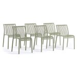 Set de chaises olimpia en r�sine avec fibre de verre r�sistantes empilables pour l?ext�rieur. (6 chaises ...