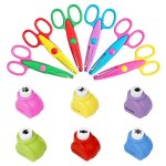 Set de ciseaux enfantsciseaux cranteurs enfantscontient 6 ciseaux zigzag pour enfants et 6 emporte - ...