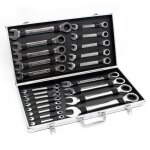 Set cles � cliquet 22 pi�ces 6 - 32 mm cl� de serrage cl� � fourche cl� plate outil coffret pratique