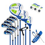 Set de clubs de golf costway - pour hommes avec sac trpied - ensemble comprend driver&bois&hybride&fers&putte ...
