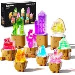 Ensemble mini min�raux avec led 1170 pi�ces cristaux et fleurs bonsa� � construire mod�le d�coratif �l�gant ...