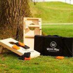 Set de cornhole mini ? 60x30 cm ? jeu d?adresse extrieur ? 2 plateaux + 8 mini - sacs + sac de transport ...