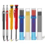 Set de crayons de charpentier 4 porte - mines avec taille - crayon intégré marqueurs trous profonds pour ... Set de crayons de charpentier 4 porte - mines avec taille - crayon intégré marqueurs trous profonds pour ...