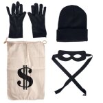 Set de d�guisement cambrioleur - ptit clown - 24286 - noir - 4 pi�ces - adulte