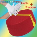 Set de dguisement de groom - spirou (chapeau + gants blanc)