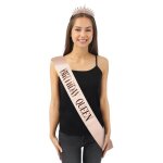 Set diad�me - birthday queen - m�tal - rose gold - adulte - ptit clown - 24265 - carvanaval halloween ...