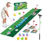 Set de golf enfants vatos ? jeu de putting lumineux avec tapis putter 3 trous & 6 balles cadeau enfant ...
