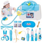 Set de jeu � docteur � pour filles et gar�ons kit m�dical avec st�thoscope et costume pour no�l ou un ...