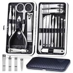 Set manucure - pedicure ensemble de coupe - ongles 19pcs diff�rents styles kit de soins des ongles avec ...