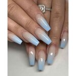 Set manucure pr�ts � poser 24 capsules + 5 accessoires ballerine bleu ciel lh originails