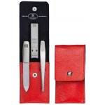Set de manucure - zwilling - twinox - 3 pi�ces - acier inoxydable - rouge dauphine