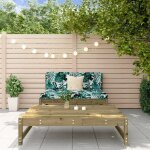 Set meubles d?ext�rieur - bonnie - salon de jardin 2 pi�ces - bois de pin impr�gn� - 120 x 84 x 70cm ...