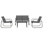 Set de meubles de jardin 4 pi�ces. garniture de jardin avec 1 double place 2 chaises 1 table de caf� ...