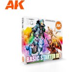 Set de peinture - ak interactive - basic starter - 12 couleurs - pinceaux inclus - multicolore
