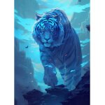 Kit de peinture diamant 5d - haepxyby - tigre - 30x40 cm - cristal - décoration murale Kit de peinture diamant 5d - haepxyby - tigre - 30x40 cm - cristal - décoration murale