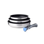 Po�les - arthur martin - am9728 - 3 po�les amovibles 20 / 24 / 26cm - acier inoxydable - anti - adh�sif ...