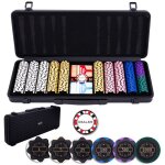 Set de poker - mallette en mtal - 500 jetons 14g numrots - accessoires inclus - design moderne