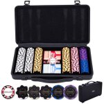 Set poker - mallette en mtal noire - 300 jetons 14g - accessoires inclus - pour dbutants et soires ...