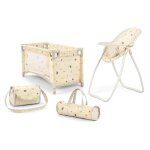 Set de poupes - milly mally - elsa nature - chaise haute 3 en 1 - balanoire - sac  bandoulire