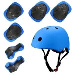 Sets de protection enfant casque vlo rglable coudires genouillre protge - poignets protections velo ...