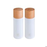 Set de salire et poivrire - bergner - naturally bg - bois de htre - 15 cm - 2 units