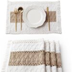 Sets de table - 4 sets de table bohmes en toile de jute dcoration de table campagnarde 30 * 50cm