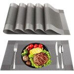Sets de table 6 pi�ces sets de table antid�rapants lavables pour la cuisine sets de table r�sistants ...