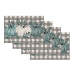 Sets de table d?automne 12 x 18 pouces - lot de 4 pour thanksgiving avec motifs de rcolte de ferme cuisine ...
