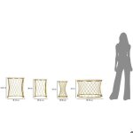 Set table basse et 3 tables dappoints en m�tal noah dor�