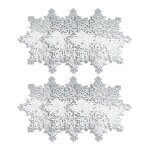 Sets de table - gigicial - lot de 6 - vinyle mtallis argent - motif flocon de neige - 38x38 cm