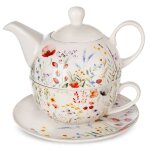 Set thire et tasse - orion - maki - porcelaine blanche - 3 pices - compatible lave - vaisselle