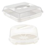 Set de transport pour gteaux et ptisseries bote  gteau rond rectangulaire - sans bpa pique - niques ...