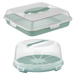 Set de transport pour gteaux et ptisseries bote  gteau rond rectangulaire - sans bpa pique - niques ...