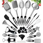 Set ustensiles de cuisine anti adh�sif r�sistant (ustensiles en inox 40 pi�ces)