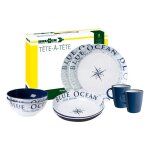 Set de vaisselle - brunner - 0830143n. c8c - 8 pièces - antidérapant - mélamine - bleu ocean Set de vaisselle - brunner - 0830143n. c8c - 8 pièces - antidérapant - mélamine - bleu ocean