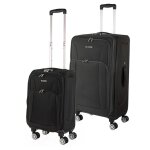 Set valise souples  4 roulettes 701417 noir