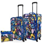 Set valise souples À 4 roulettes 771820 azulon Set valise souples À 4 roulettes 771820 azulon
