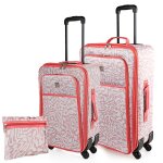 Set valise souples À 4 roulettes 771820 beige - corail Set valise souples À 4 roulettes 771820 beige - corail