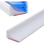Seuils de douche 2 m�tres (blanc) - bande anti - eau - barrage deau de douche pliable barri�re darr�t ...