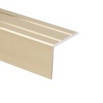 Seuil de nez de marche aluminium cr�me 245 x 20 mm montage avec ou sans per�age