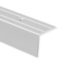 Seuil de nez de marche aluminium pr� - perc� argent 245 x 20 mm