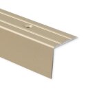 Seuil de nez de marche aluminium pr� - perc� cr�me 245 x 20 mm