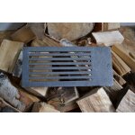 Sezam grille de chemin�e de foyer rectangulaire en fonte 34 x 15 cm grille � buche