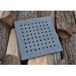 Sezam grille de cheminée avec des trous de foyer rectangulaire en fonte 295 x 295 cm Sezam grille de cheminée avec des trous de foyer rectangulaire en fonte 295 x 295 cm