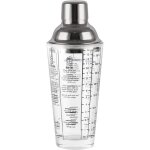 Shaker à cocktail en acier inoxydable et verre 400 ml + mixeur avec passoire Shaker à cocktail en acier inoxydable et verre 400 ml + mixeur avec passoire