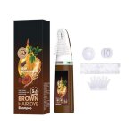 Shampooing colorant cheveux et barbe marron 200 ml avec peigne applicateur pour une coloration rapide ...